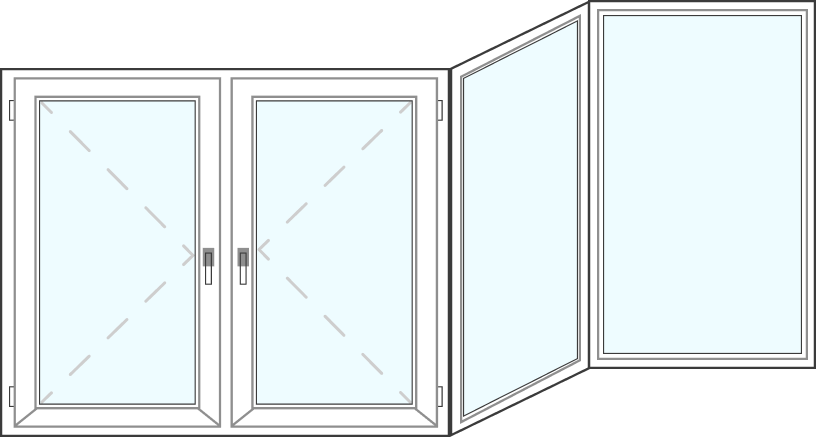 Балкон формы Каблук с окнами Veka Artline 82