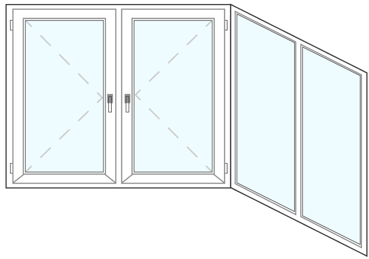 Угловая форма балкона Veka Artline 82