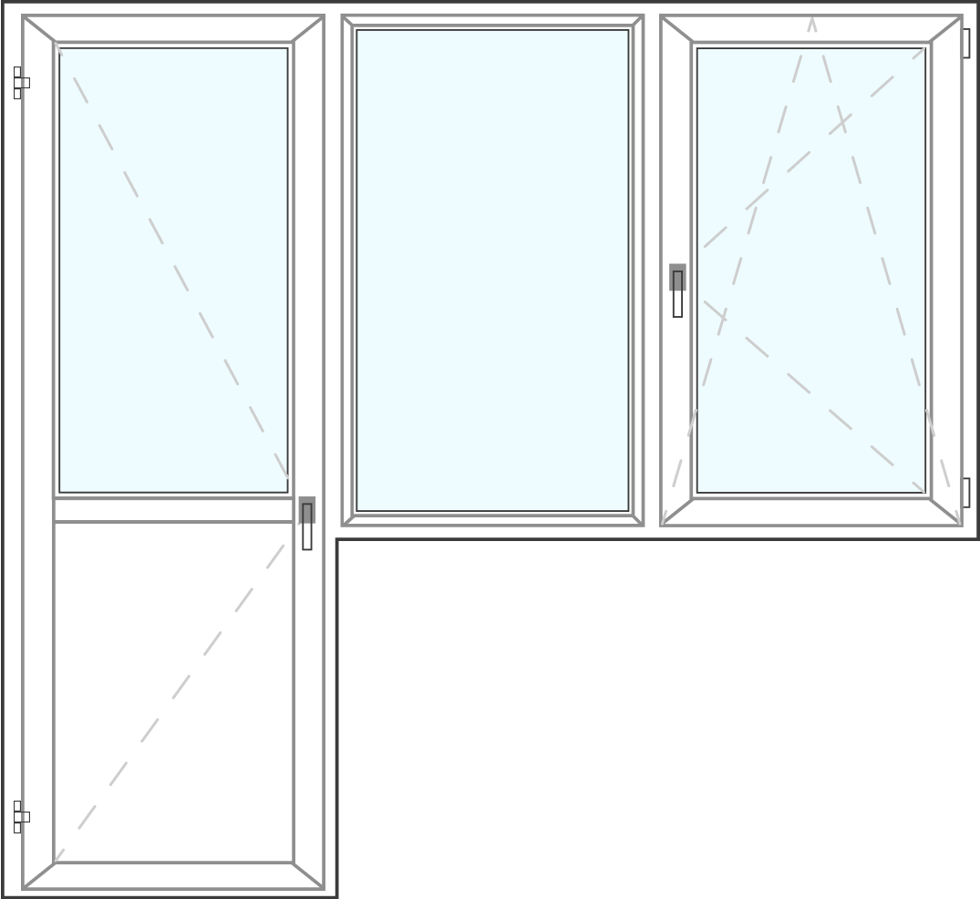 Пластиковый балконный блок Veka Artline 82